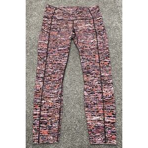 Lululemon Fast Free Tight Size 8 Nulux 25" Polar Lights Graphic High Rise Lycra